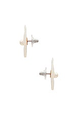 Jennifer Behr Zia Earring in Mother Of Pearl, view 2, click to view large image.