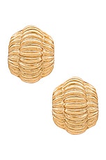 Jennifer Behr Damaris Stud Earrings in Gold, view 1, click to view large image.
