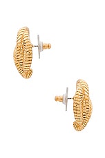 Jennifer Behr Elaina Stud Earrings in Gold, view 2, click to view large image.