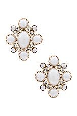Jennifer Behr Jubilee Earrings in Gold Pearl, view 1, click to view large image.