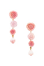 Jennifer Behr Tyla Earrings in Rose, view 1, click to view large image.