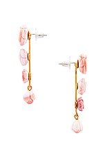 Jennifer Behr Tyla Earrings in Rose, view 2, click to view large image.