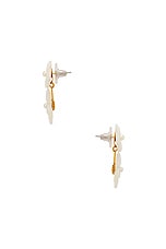 Jennifer Behr Tibby Earrings in Mother Of Pearl, view 2, click to view large image.