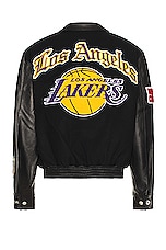 Jeff Hamilton Lakers Jacket in Black, view 2, click to view large image.