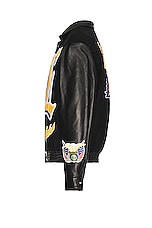 Jeff Hamilton Lakers Jacket in Black, view 4, click to view large image.