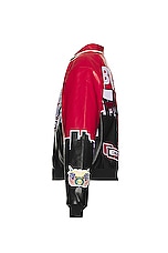 Jeff Hamilton Skyline Chicago Bulls Jacket in Red, view 3, click to view large image.