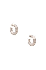 Jennifer Fisher Kevin Huggie Earrings in Silver, view 1, click to view large image.