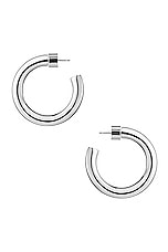 Jennifer Fisher Samira Mini Hoop Earrings in Silver, view 2, click to view large image.