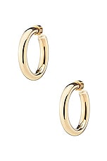Jennifer Fisher Natasha Mini Hoop Earrings in Yellow Gold, view 1, click to view large image.