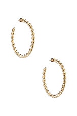 Jennifer Fisher Ayesha Baby Hoop Earrings in Yellow Gold, view 1, click to view large image.