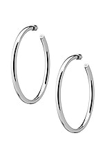 Jennifer Fisher Lilly Hoop Earrings in Silver, view 1, click to view large image.