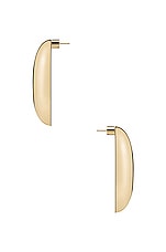Jennifer Fisher Puffy Heart Earrings in 10k Yellow Gold Plated Brass, view 2, click to view large image.