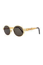 Jean Paul Gaultier Double Resort Sunglasses in Gold, view 2, click to view large image.