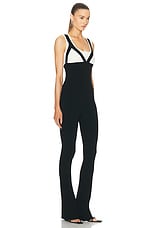 Jean Paul Gaultier Bicolor Combinaison Jumpsuit in White & Black, view 2, click to view large image.