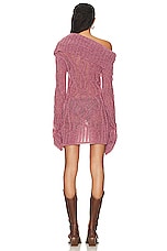 Jean Paul Gaultier X KNWLS Clavicle Long Sleeve Short Dress in Lila, view 3, click to view large image.