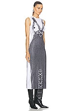 Jean Paul Gaultier Madonna Trompe L'oeil Long Dress in White & Black, view 2, click to view large image.