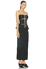 Jean Paul Gaultier Mix Buckle Long Dress in Black, view 2, click to view large image.
