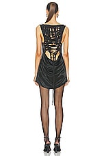 Jean Paul Gaultier Corset Inspired Lacing Dress in Black, view 4, click to view large image.