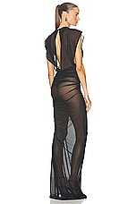 Jean Paul Gaultier Sequins Gaultier Mesh Long Dress in Black, view 4, click to view large image.