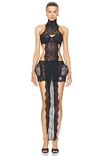 Jean Paul Gaultier X Shayne Oliver Lace Bandage Dress in Black, view 1, click to view large image.