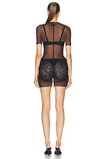 Jean Paul Gaultier X Shayne Oliver Mesh Short Dress in Black, view 3, click to view large image.