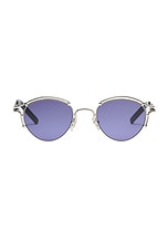 Jean Paul Gaultier Sourcil Sunglasses in Silver, view 1, click to view large image.