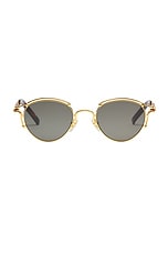Jean Paul Gaultier Sourcil Sunglasses in Gold, view 1, click to view large image.