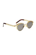 Jean Paul Gaultier Sourcil Sunglasses in Gold, view 2, click to view large image.