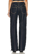 Jean Paul Gaultier Low Waist Large Denim Trouser in Indigo, view 3, click to view large image.