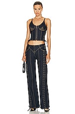 Jean Paul Gaultier Low Waist Large Denim Trouser in Indigo, view 4, click to view large image.