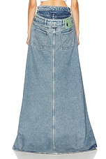 Jean Paul Gaultier X Shayne Oliver Fishtail Wide Leg in Light Blue, view 3, click to view large image.