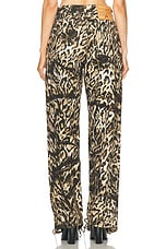 Jean Paul Gaultier Denim Pant With Lacing Detail in Beige, Brown, Dark Brown, & Black, view 4, click to view large image.