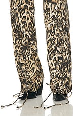 Jean Paul Gaultier Denim Pant With Lacing Detail in Beige, Brown, Dark Brown, & Black, view 6, click to view large image.