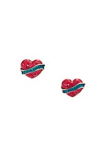 Jean Paul Gaultier Big Heart Earrings in Silver, view 1, click to view large image.