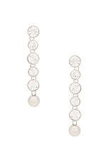 Jean Paul Gaultier Long Diamond Earring in Silver, view 1, click to view large image.