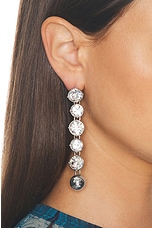 Jean Paul Gaultier Long Diamond Earring in Silver, view 2, click to view large image.