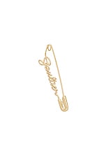 Jean Paul Gaultier Safety Pin Earring in Gold, view 1, click to view large image.