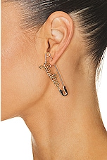 Jean Paul Gaultier Safety Pin Earring in Gold, view 2, click to view large image.