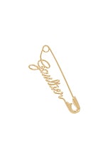 Jean Paul Gaultier Safety Pin Earring in Gold, view 3, click to view large image.