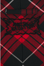 Jean Paul Gaultier Tartan Tailored Jacket in Red, Black, & White, view 5, click to view large image.