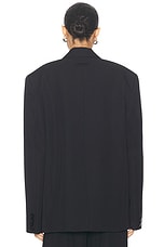 Jean Paul Gaultier Tailored Blazer With Body Mariniere Printed Lining in Black, view 4, click to view large image.