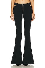 Jean Paul Gaultier X KNWLS Embroidered Flare Trouser in Black, view 1, click to view large image.