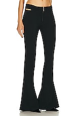 Jean Paul Gaultier X KNWLS Embroidered Flare Trouser in Black, view 2, click to view large image.