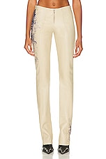 Jean Paul Gaultier Tattoo Detail Flare Trouser in Nude & Navy, view 1, click to view large image.