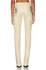 Jean Paul Gaultier Tattoo Detail Flare Trouser in Nude & Navy, view 4, click to view large image.