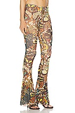 Jean Paul Gaultier Papillon Mesh Pant in Yellow & Multicolor, view 2, click to view large image.