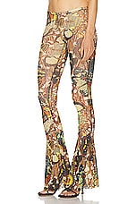 Jean Paul Gaultier Papillon Mesh Pant in Yellow & Multicolor, view 3, click to view large image.
