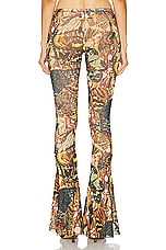 Jean Paul Gaultier Papillon Mesh Pant in Yellow & Multicolor, view 4, click to view large image.