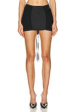 Jean Paul Gaultier Conical Topstitches Mini Skirt in Black, view 1, click to view large image.