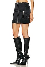 Jean Paul Gaultier Embroidered Mini Skirt in Black, view 3, click to view large image.